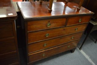 A 19th century mahogany chest of drawers.