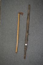 An Eastern sword and scabbard (blade corroded and unable to remove from scabbard) together with a