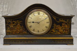 A chinoiserie cased mantle clock.