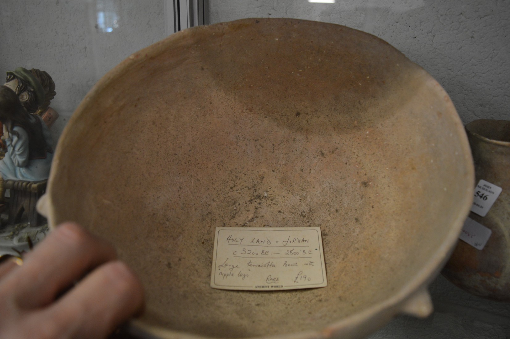 A large Holy Land terracotta bowl circa 3200-2800bc. - Image 2 of 4