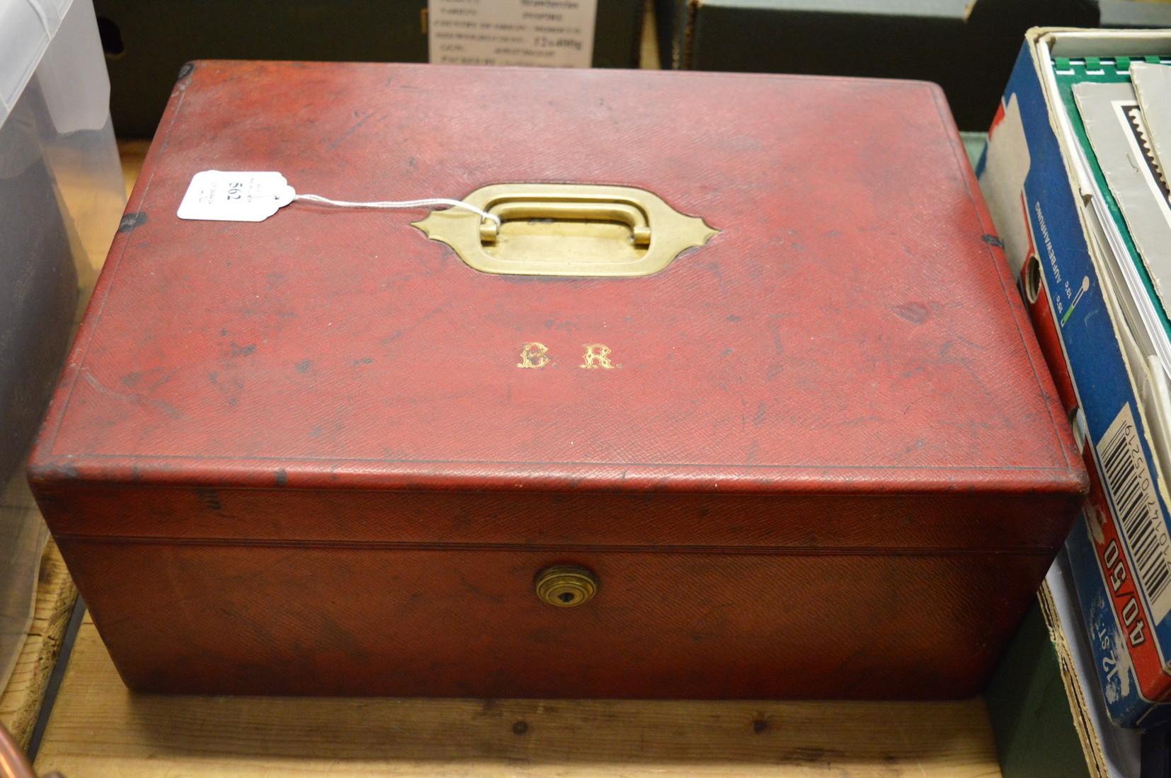 Leuchars & Son, London, a good red leather travelling writing case with fitted interior together