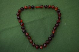 A bead necklace.
