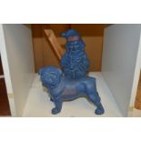 A Record cast iron model of a bulldog and a similar cast iron model of a gnome.