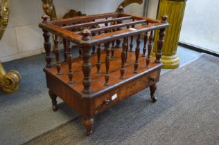 A Victorian walnut four division Canterbury.