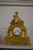 A French ormolu mantle clock.
