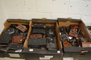 A large collection of early plate cameras, various makers.