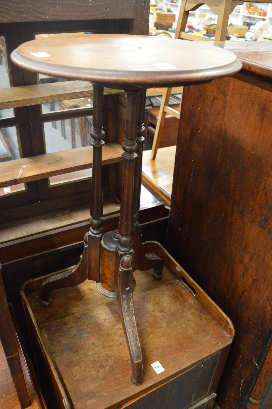 Victorian walnut occasional table.