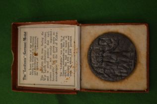 The Lusitania medal with original box.