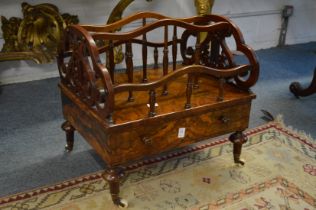 A good Victorian walnut three division Canterbury.