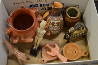 Decorative Mediterranean and Eastern pottery vessels etc.