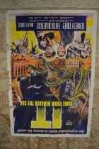 A film poster, It Came From Beneath the Sea (poor condition).