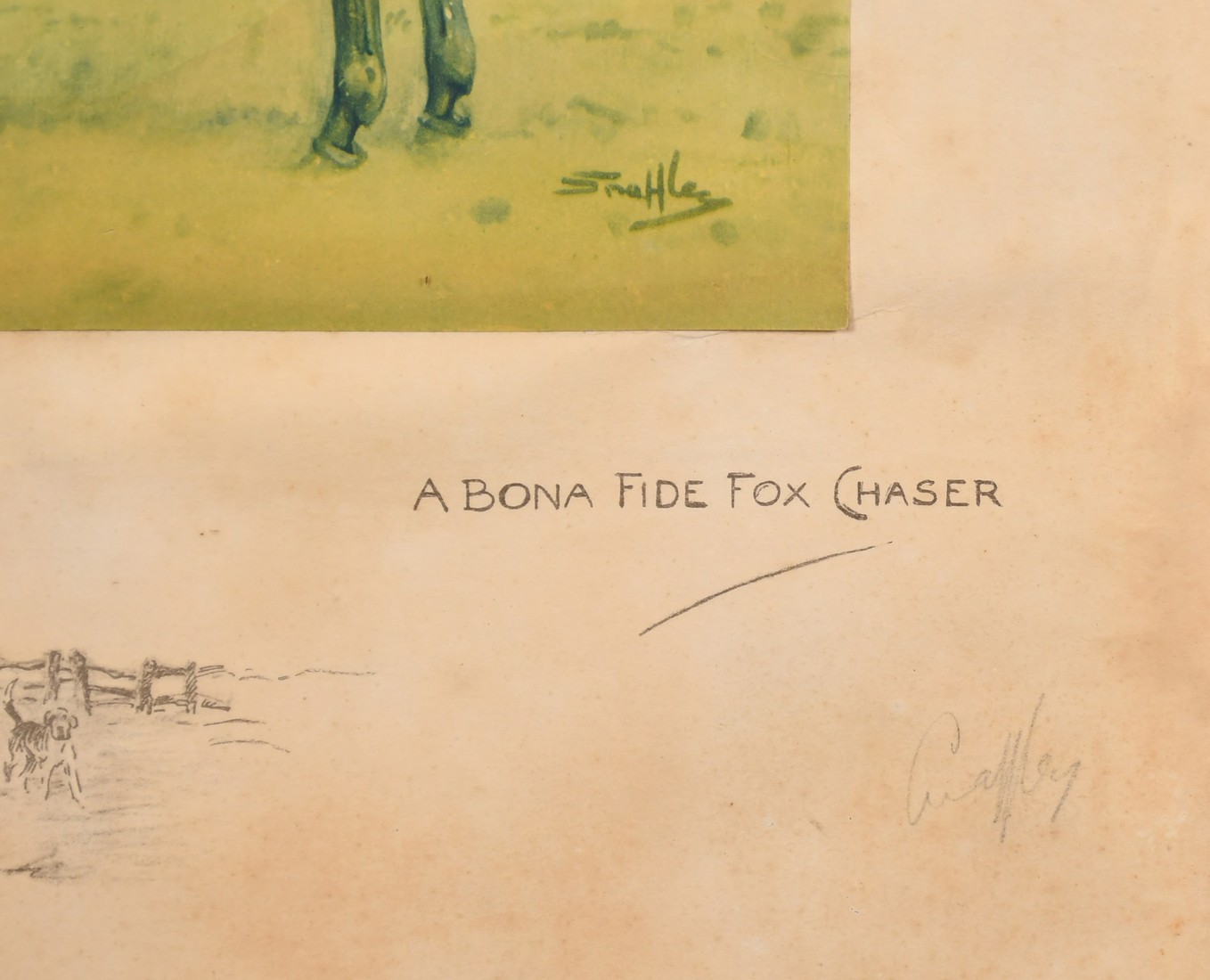 Snaffles, 'A Bona Fide Fox Chaser', colour print, signed in pencil, 10" x 12" (25.5 x 30.5cm). - Image 3 of 4