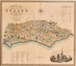 Map of the County of Sussex. From an actual Survey made in the years 1823 & 1824.by GREENWOOD, C.&