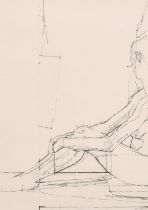 Piers Ottey (20th Century), two charcoal life drawings, one 13" x 9" (33 x 23cm), the other 8" x
