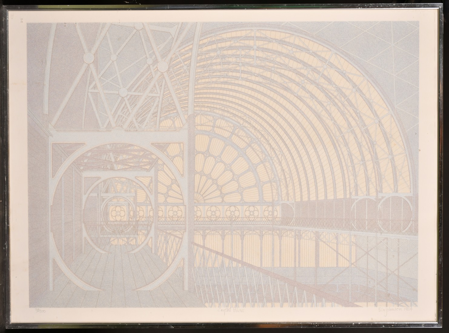 Ben Johnson (b. 1946), 'Crystal Palace', screenprint, signed and numbered 97/200, 19" x 27.5" (48 - Image 2 of 4