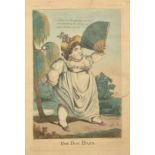 Early 19th Century, 'The Dog Days', a hand coloured caricature, plate size 13.25" x 8.25" (34 x