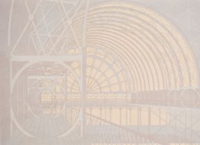 Ben Johnson (b. 1946), 'Crystal Palace', screenprint, signed and numbered 97/200, 19" x 27.5" (48