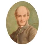 A. E. Wheeler, Circa 1890, a miniature portrait of a gentleman, watercolour on ivory, signed and