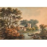 19th Century English School, two 19th Century views by different hands, watercolour, one an oval,