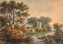 19th Century English School, two 19th Century views by different hands, watercolour, one an oval,