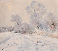 Viktor Koshevoi (20th Century), winter landscape, oil on board, signed, dated 1983, 17" x 19.5" (