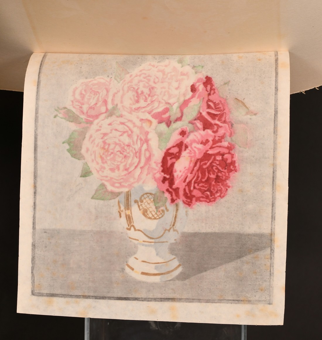 Dagmar Hooge, 'Red Roses', colour woodblock, signed in pencil and inscribed with an indistinct - Image 3 of 3