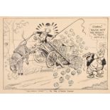 Sydney Conrad Strube (1892-1956), 'The Apple Cart', pencil ink and crayon, signed, 14.75" x 19.