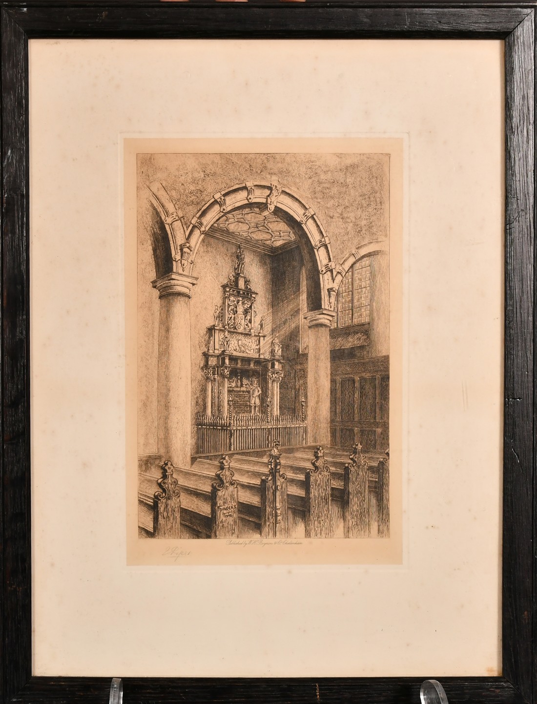 A group of four prints including one of Bach playing an organ by Oswald Charles Barrett, and one - Image 5 of 5