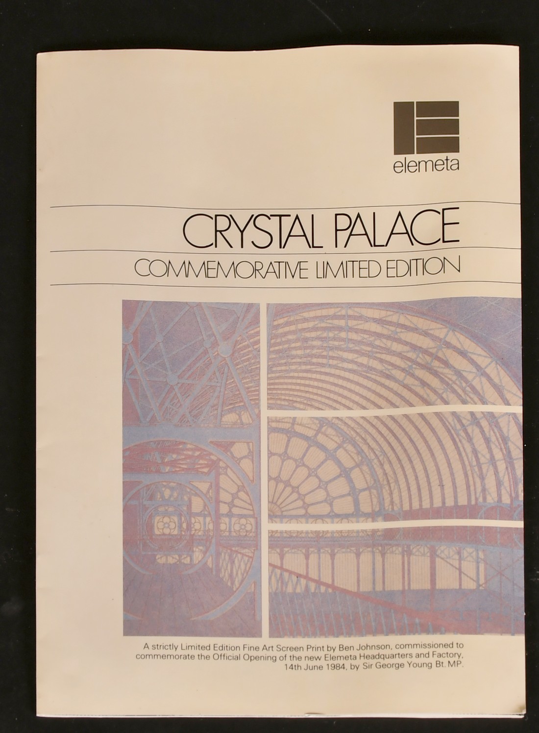 Ben Johnson (b. 1946), 'Crystal Palace', screenprint, signed and numbered 97/200, 19" x 27.5" (48 - Image 4 of 4