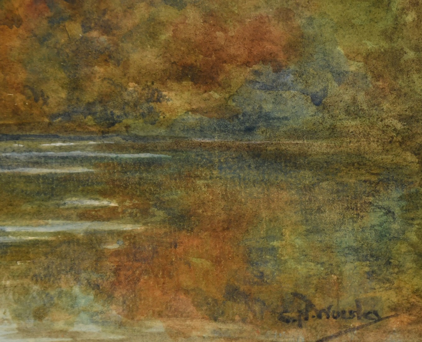Charles Nathaniel Worsley (1862-1923) New Zealand, 'Diamond Lakes', watercolour, signed, 6.25" x - Image 3 of 5
