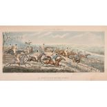 John Dean Paul, two unframed hand coloured prints of the Leicestershire hunt, plate size 13" x