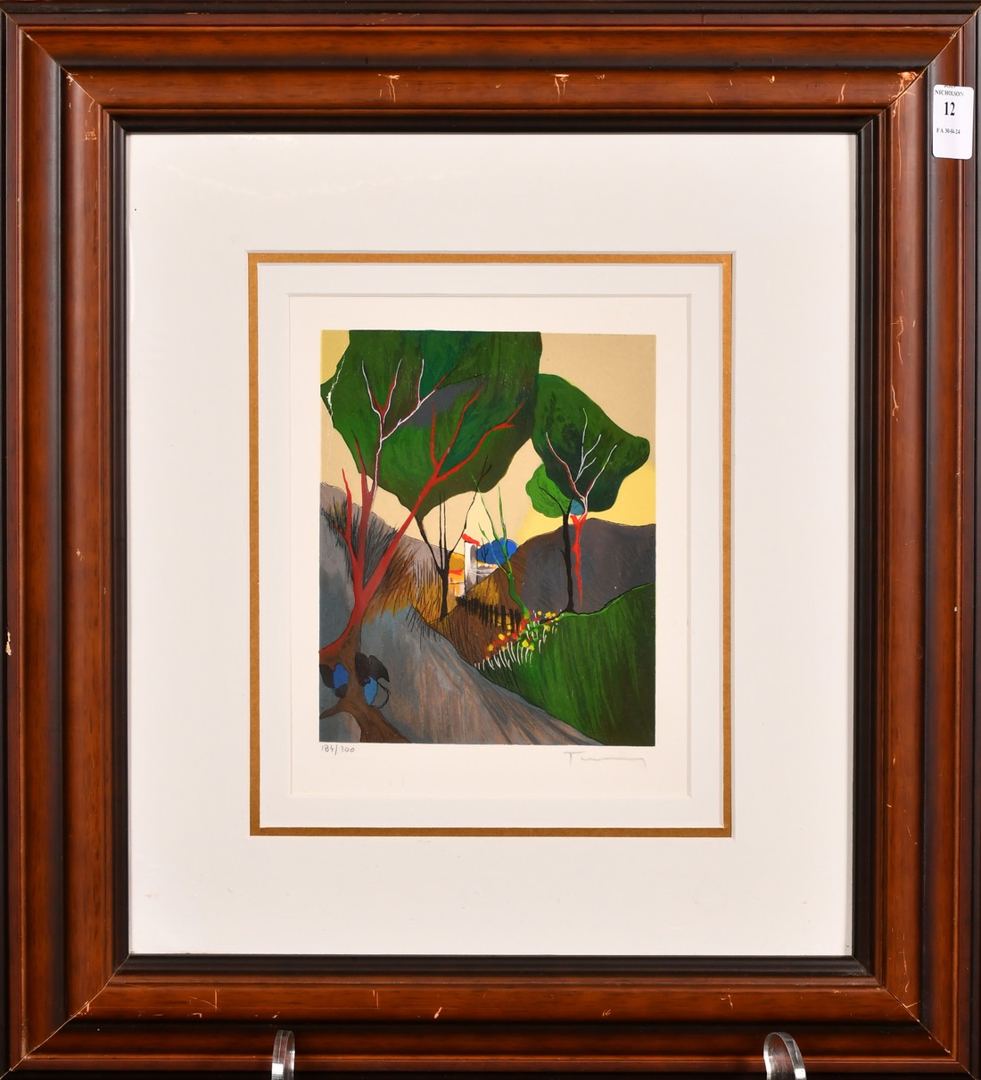 Isaac Tarkay (1935-2012), a landscape view, colour print, signed and numbered 184/300 in pencil, - Image 2 of 4