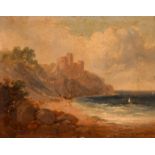 Joseph Horlor (1809-1887), a pair of Welsh coastal views, oil on board, inscribed verso, each 4.