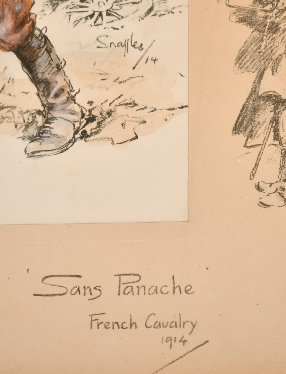 Snaffles, 'Sans Panache' and 'Le Poilu', two hand coloured prints, each around 11" x 8" (28 x 20cm), - Image 3 of 6