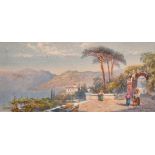 Charles Rowbotham (1856-1921), a pair of watercolour views around Lake Como, signed and inscribed,