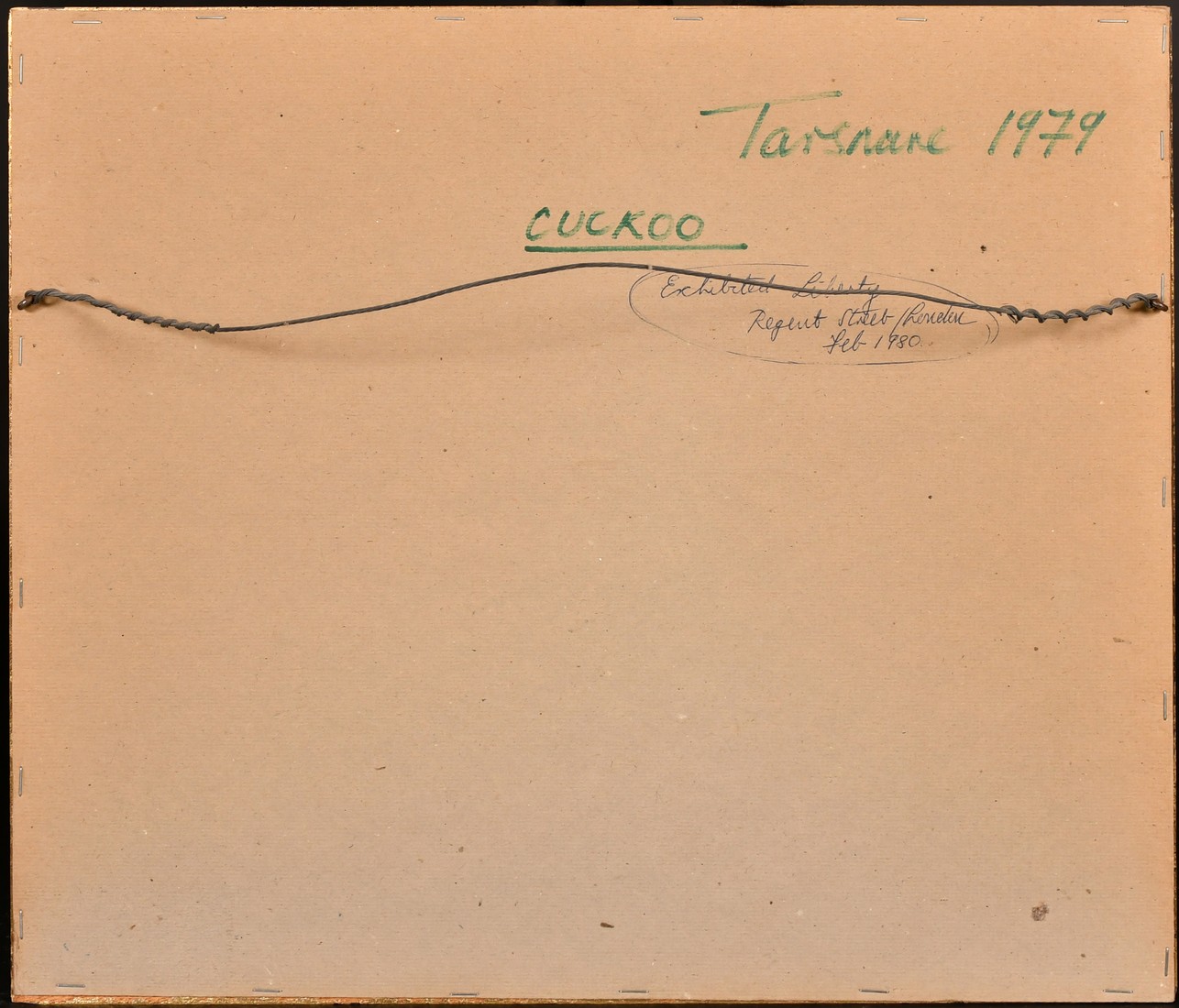 Terence Tarsnane (b. 1939), 'Cuckoo', circa 1979, acrylic, signed and dated, 9" x 11.5" (23 x - Image 4 of 4