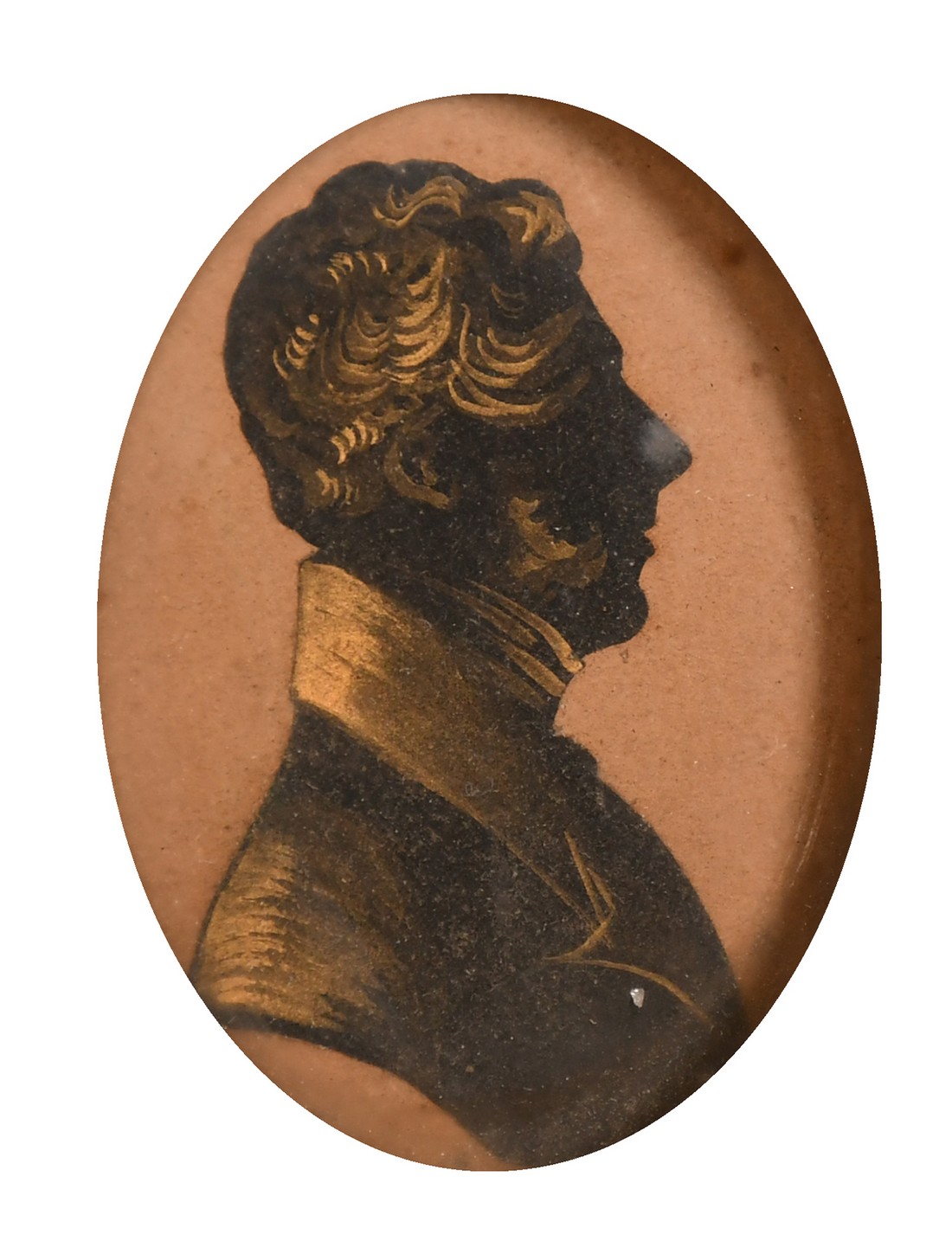 An Early 19th Century Silhouette portrait of a gentleman, thought to be the Duke of Wellington,