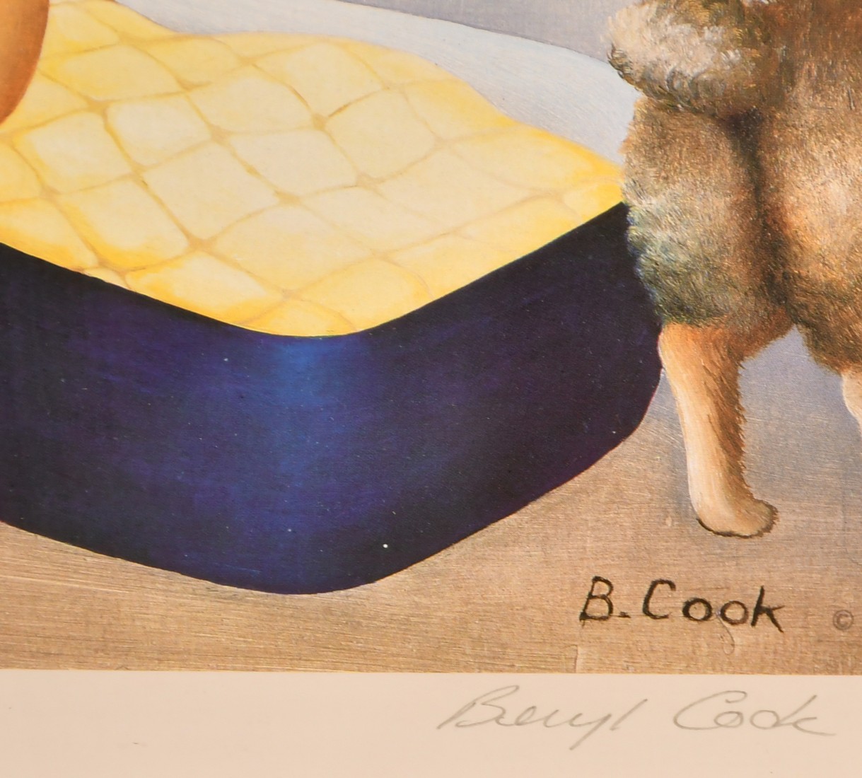 Beryl Cook, figures at a jumble sale, colour print, signed in pencil, with Fine Art Trade Guild - Image 3 of 4