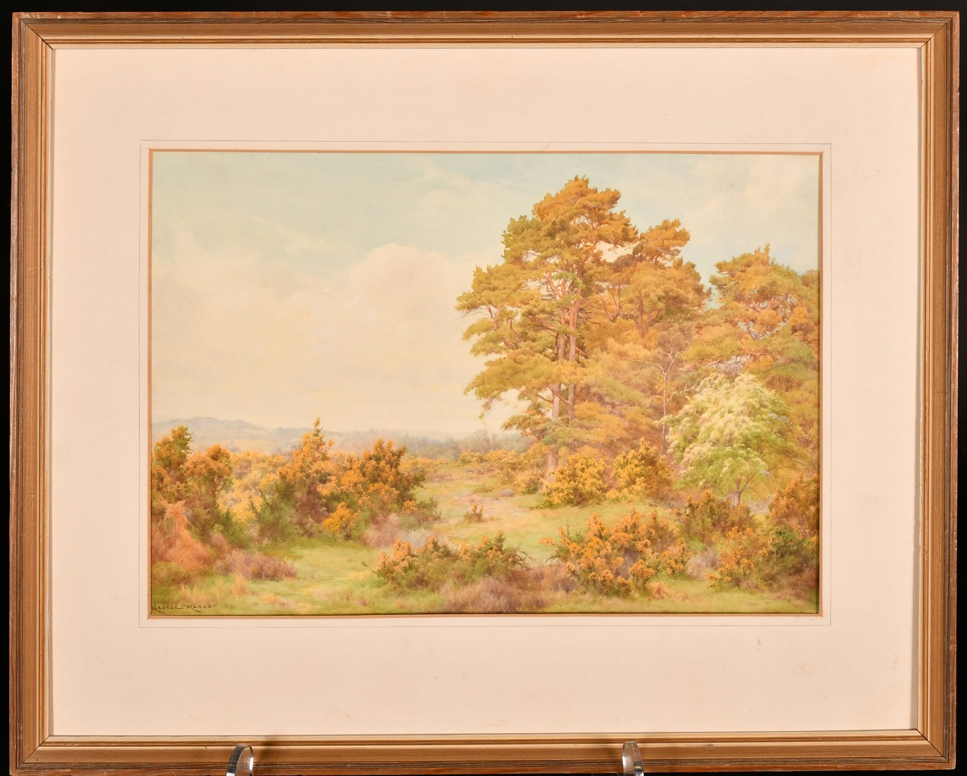 George Marks (1857-1933), 'On Shere Heath, Surrey', watercolour, signed, 10" x 14.5" (26 x 37cm). - Image 2 of 4