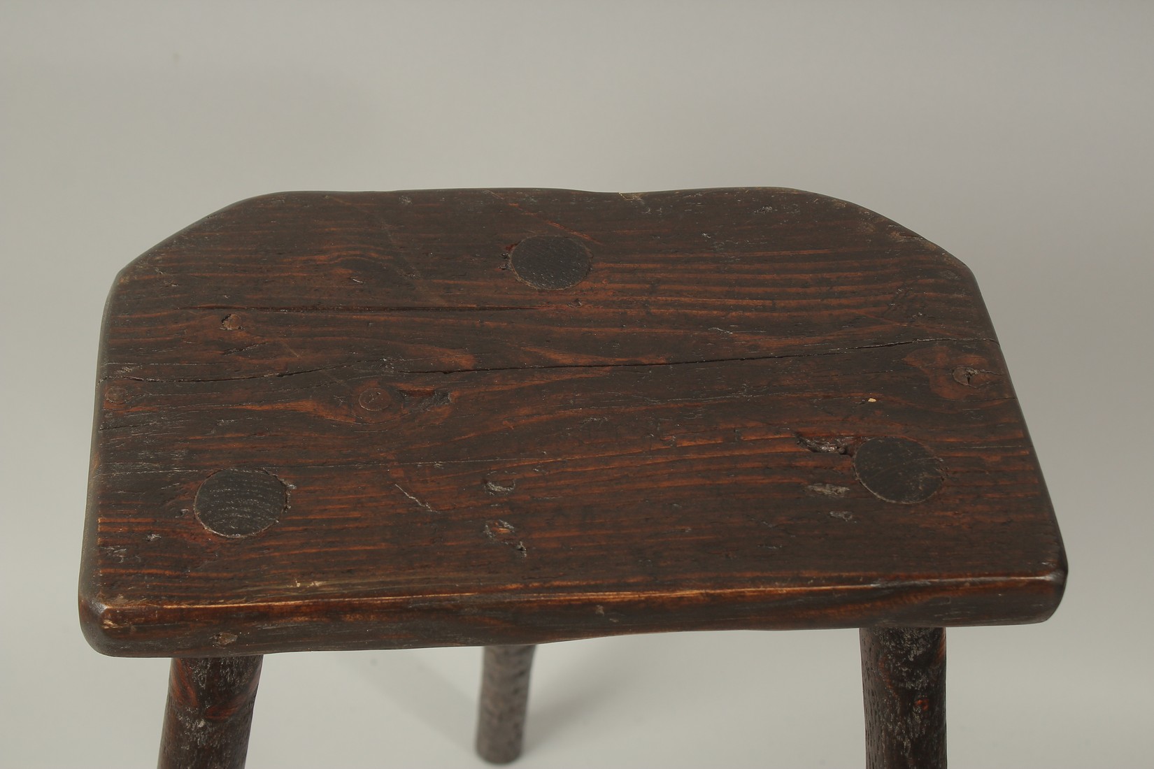 A CUTLER'S OF SHEFFIELD WOODEN STOOL. 2ft high. - Image 2 of 2