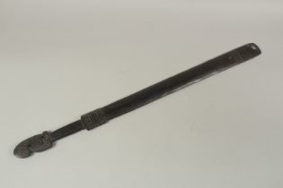 A 19TH CENTURY SWORD CLUB FROM TROBRIAND ISLANDS, PAPUA NEW GUINEA. 33ins long.