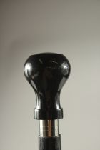 A CHROME HANDLE WALKING STICK "MERCEDES".