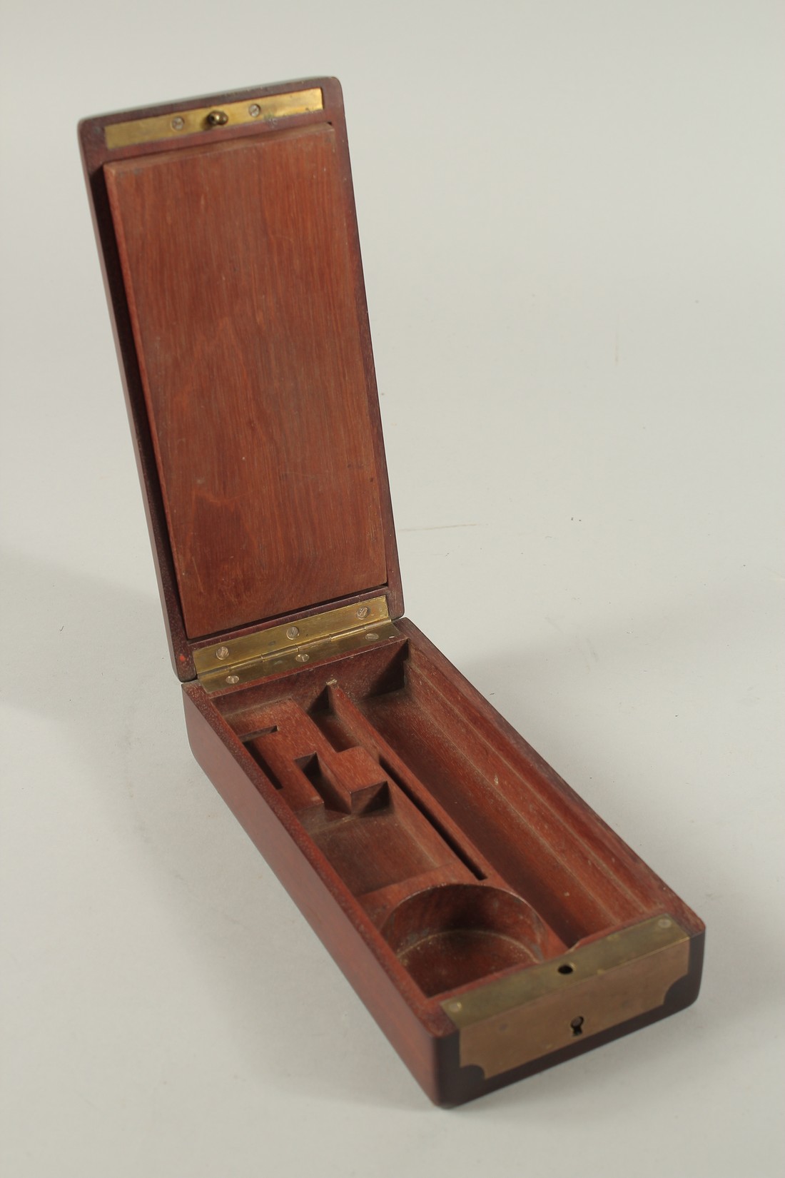 A 19TH CENTURY MAHOGANY FITTED BOX. 8.5ins high. - Image 4 of 4