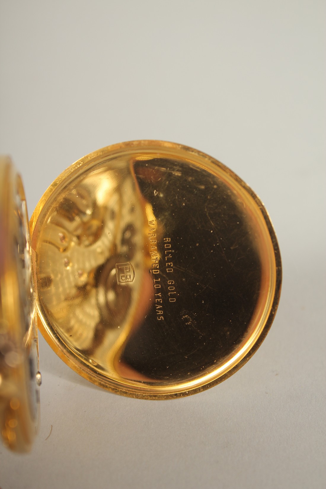 A BERKELEY GILT POCKET WATCH AND CHAIN. - Image 6 of 6