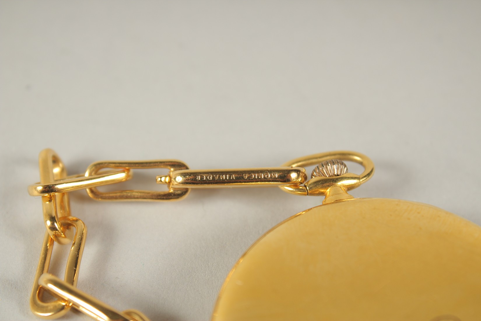 A BERKELEY GILT POCKET WATCH AND CHAIN. - Image 3 of 6