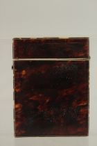 A TORTOISESHELL CALLING CARD CASE.