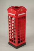 A RED TELEPHONE BOX. 55cms high.