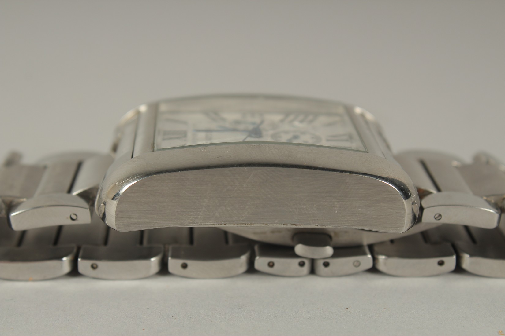 A CARTIER SWISS MADE STAINLESS STEEL WRISTWATCH, water resistant, 3 ATM, four dials, mother-of-pearl - Image 3 of 10