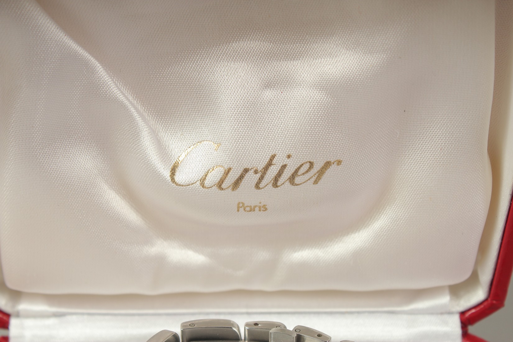 A CARTIER SWISS MADE STAINLESS STEEL WRISTWATCH, water resistant, 3 ATM, four dials, mother-of-pearl - Image 8 of 10