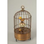 A BIRDCAGE CLOCK. 17cms high.